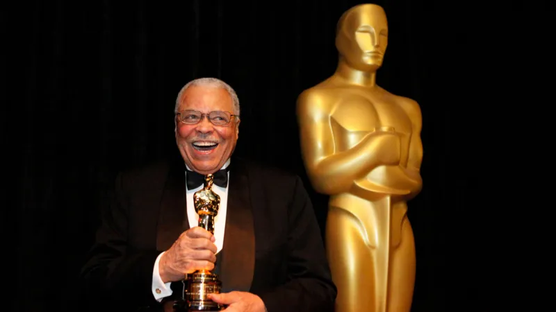 James Earl Jones with his honorary Oscar at the 84th Annual Academy Awards show in Los Angeles in February 2012